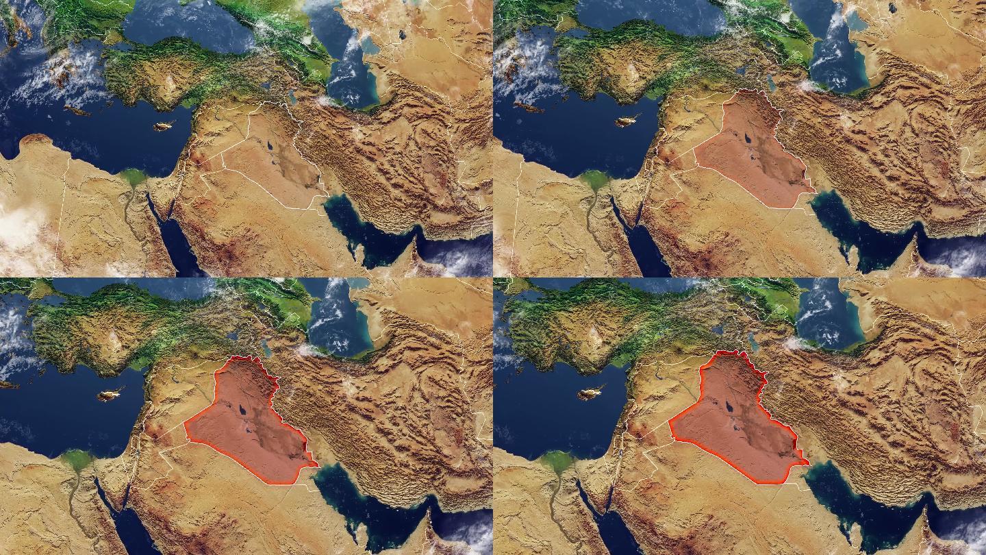 伊拉克边界地图
