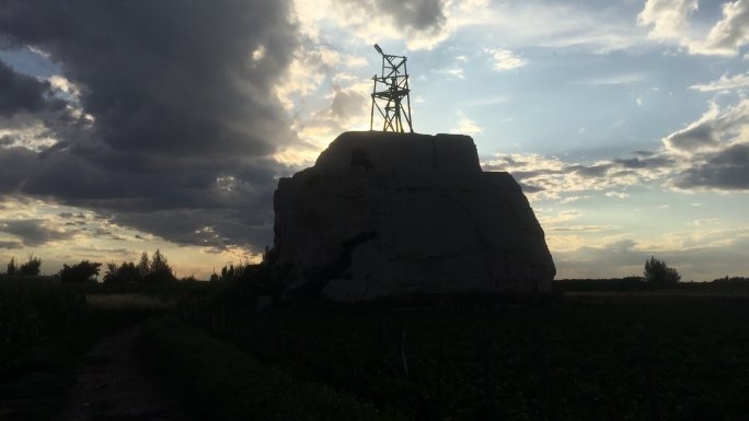 肃州 烽火台 日落 漏光 云层 夕阳