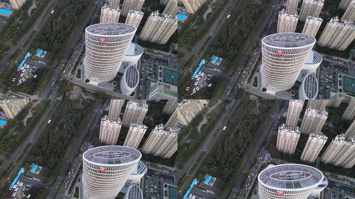 哈尔滨银行大厦俯瞰航拍