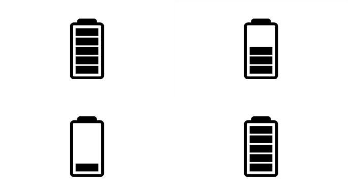 电池图标在后台充电动画。