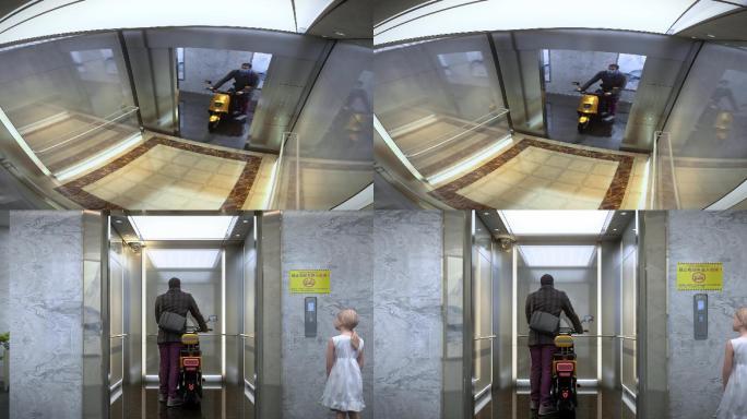 禁止电动车进入电梯（无特效版）文明电梯
