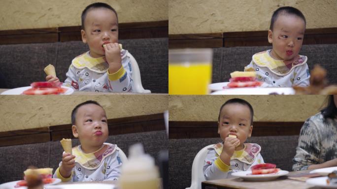 4K婴儿吃东西-婴儿吃饭-宝宝吃饭