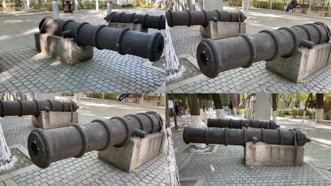 【4K】古代火炮雕塑