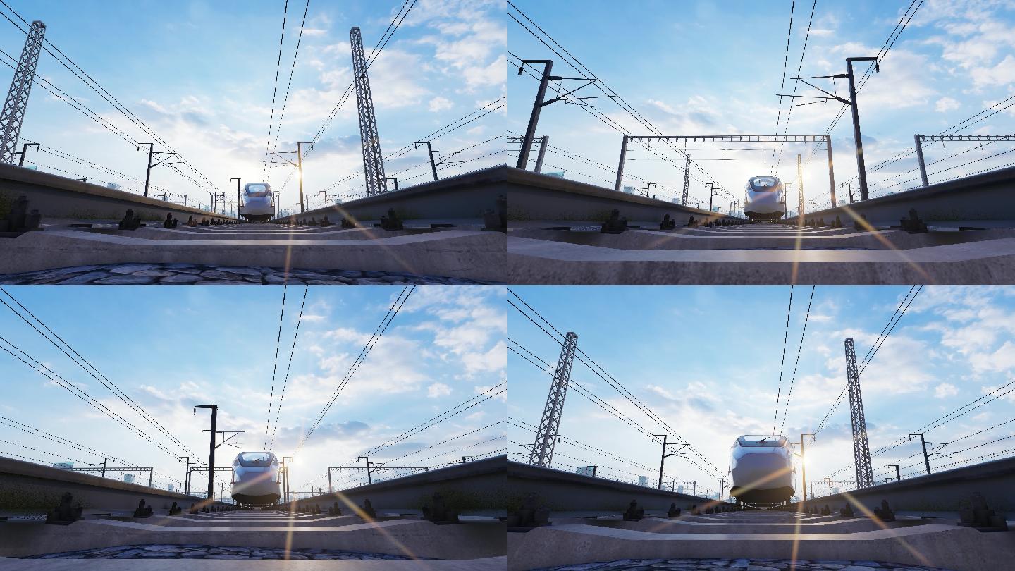 4k-高铁-复兴号-车头动画