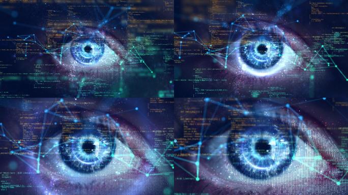 眼睛计算机编码眼睛科技生物识别技术
