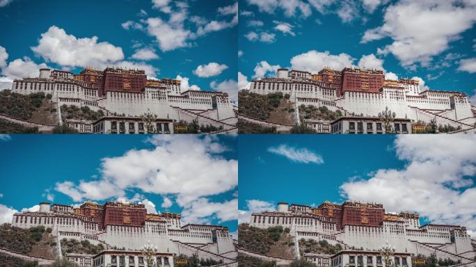 西藏布达拉宫白天【4K延时】
