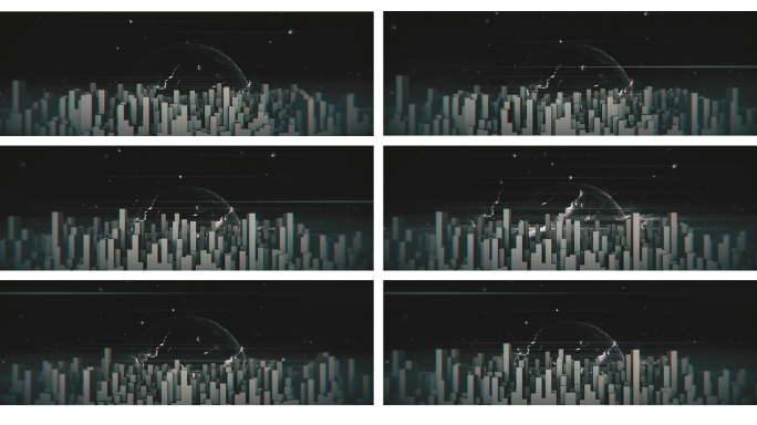 【宽屏时尚背景】星际光线电子虚幻城市矩阵