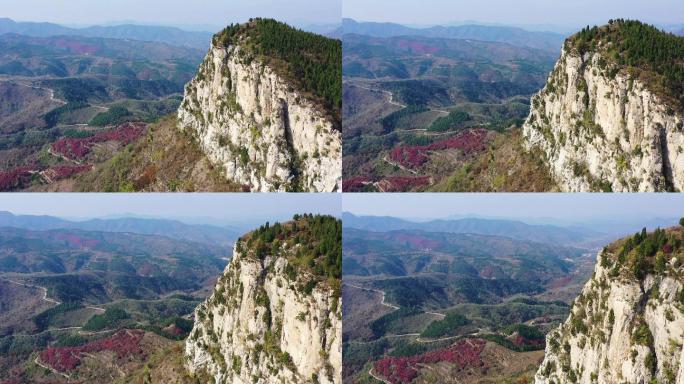 航拍济南章丘二郎山