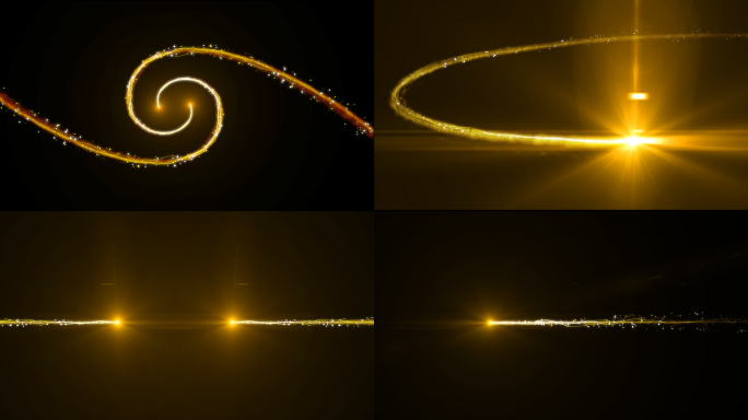 金色粒子过渡转场4组-Alpha通道