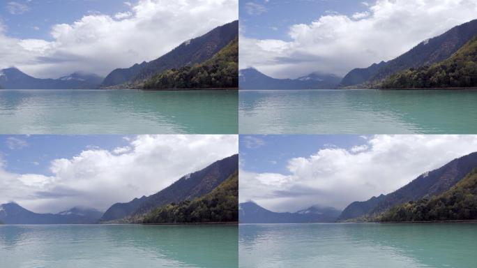 西藏林芝巴松措湖水风景4K