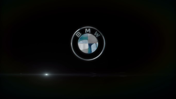 LOGO轮廓光影金属 BMW白