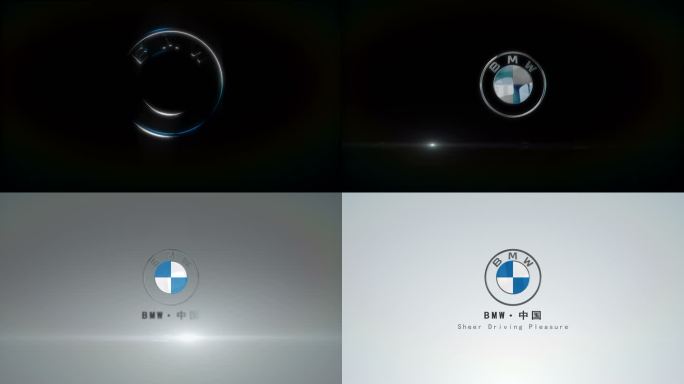 LOGO轮廓光影金属 BMW白