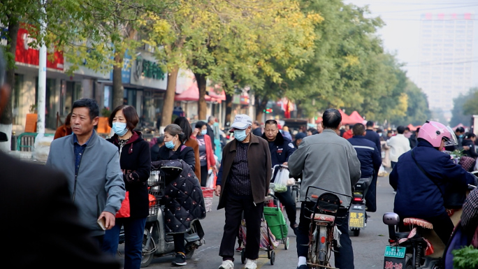 农贸市场，赶大集，早市