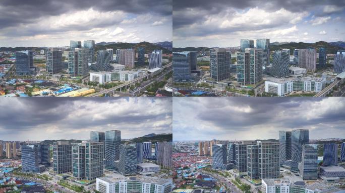 青岛国际创新园航拍延时摄影4k
