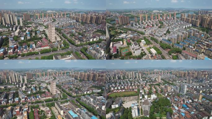航拍抚州市区一角