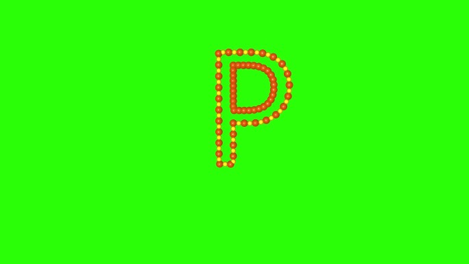 小球转动字母P动画设计