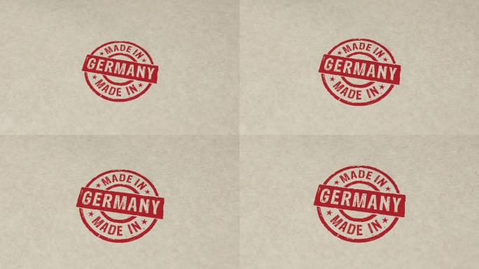 德国制造的邮票和手印冲击动画