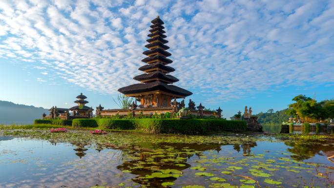 印度尼西亚巴厘岛神庙延时