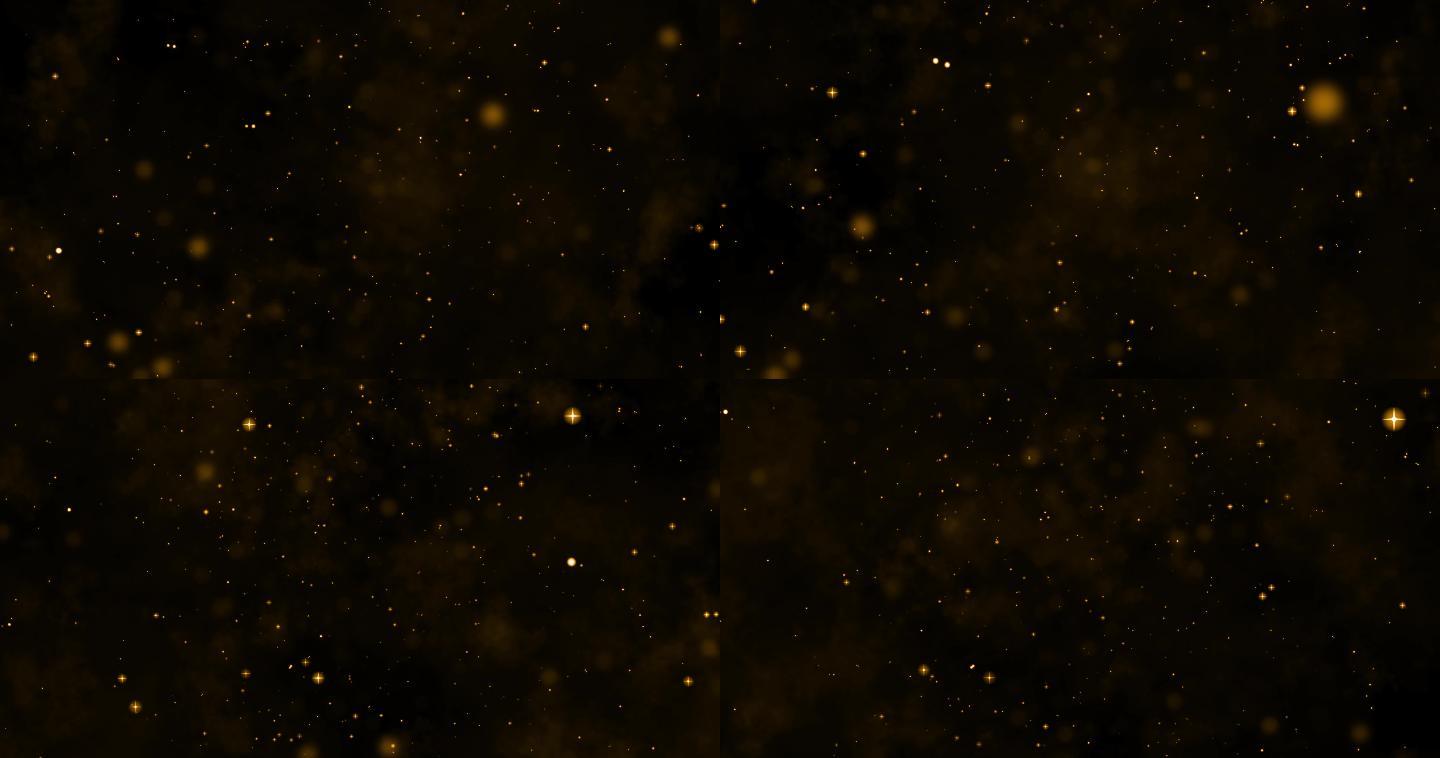 4K金色星空粒子视频-循环2