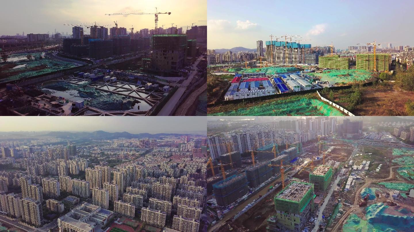 南京建筑工地航拍