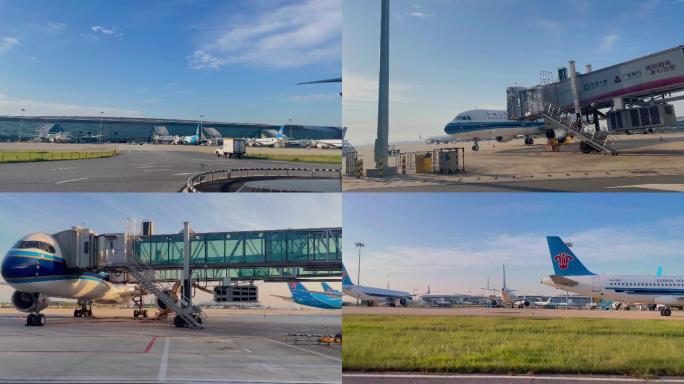 国际机场停机坪飞机 4K电影级素材