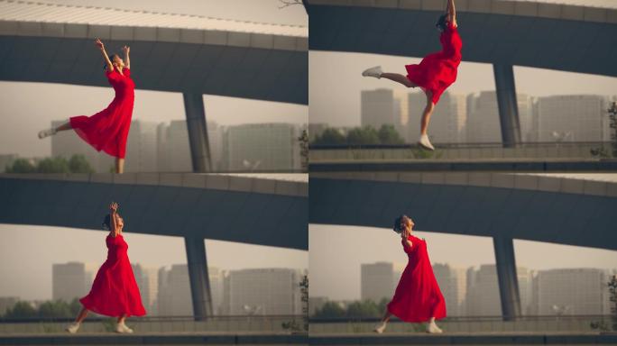 舞者-跳舞女孩-红裙