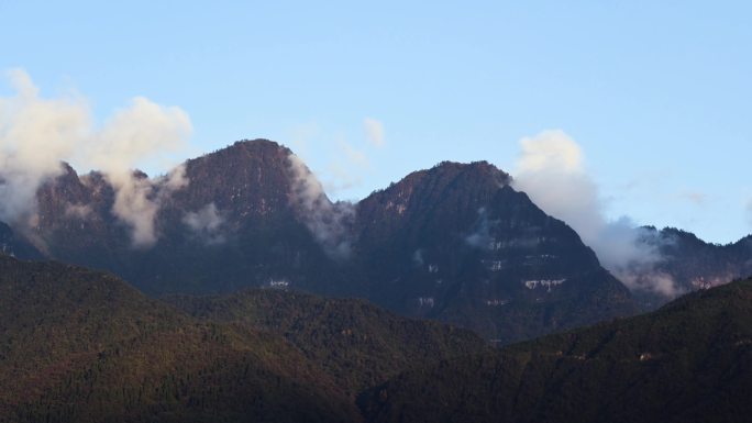 荥经马耳山暮色延时摄影