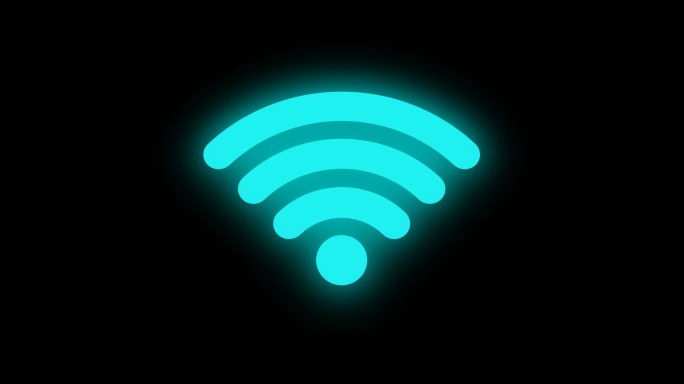 霓虹灯颜色的Wifi标志