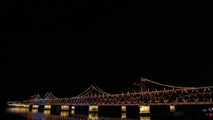 鸭绿江断桥夜景3
