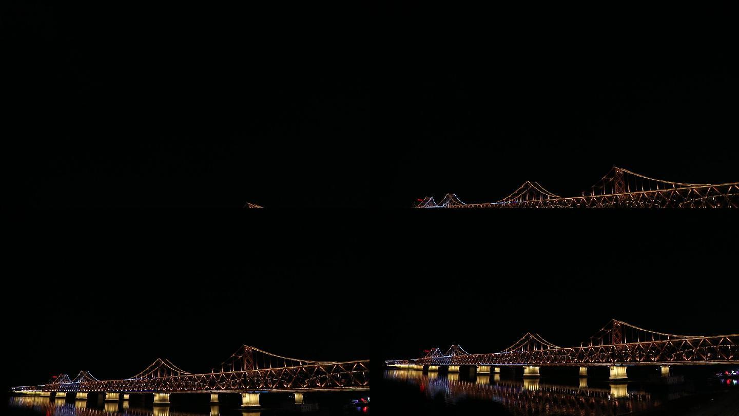 鸭绿江断桥夜景