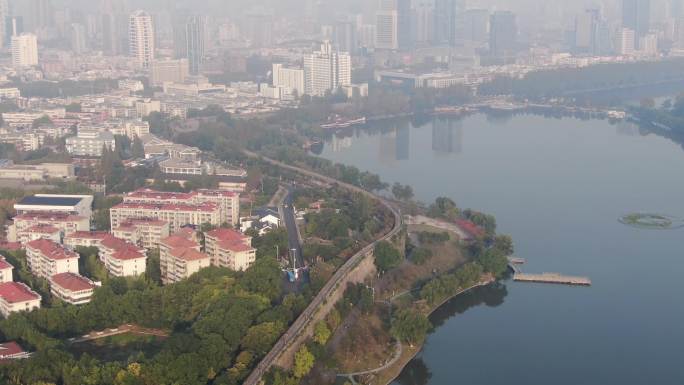 4K南京台城景区城墙鸡鸣寺航拍