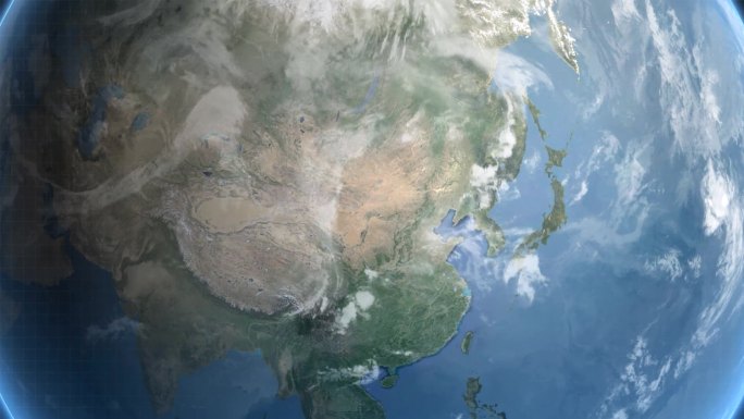 卫星俯冲穿过云层亚洲中国视频