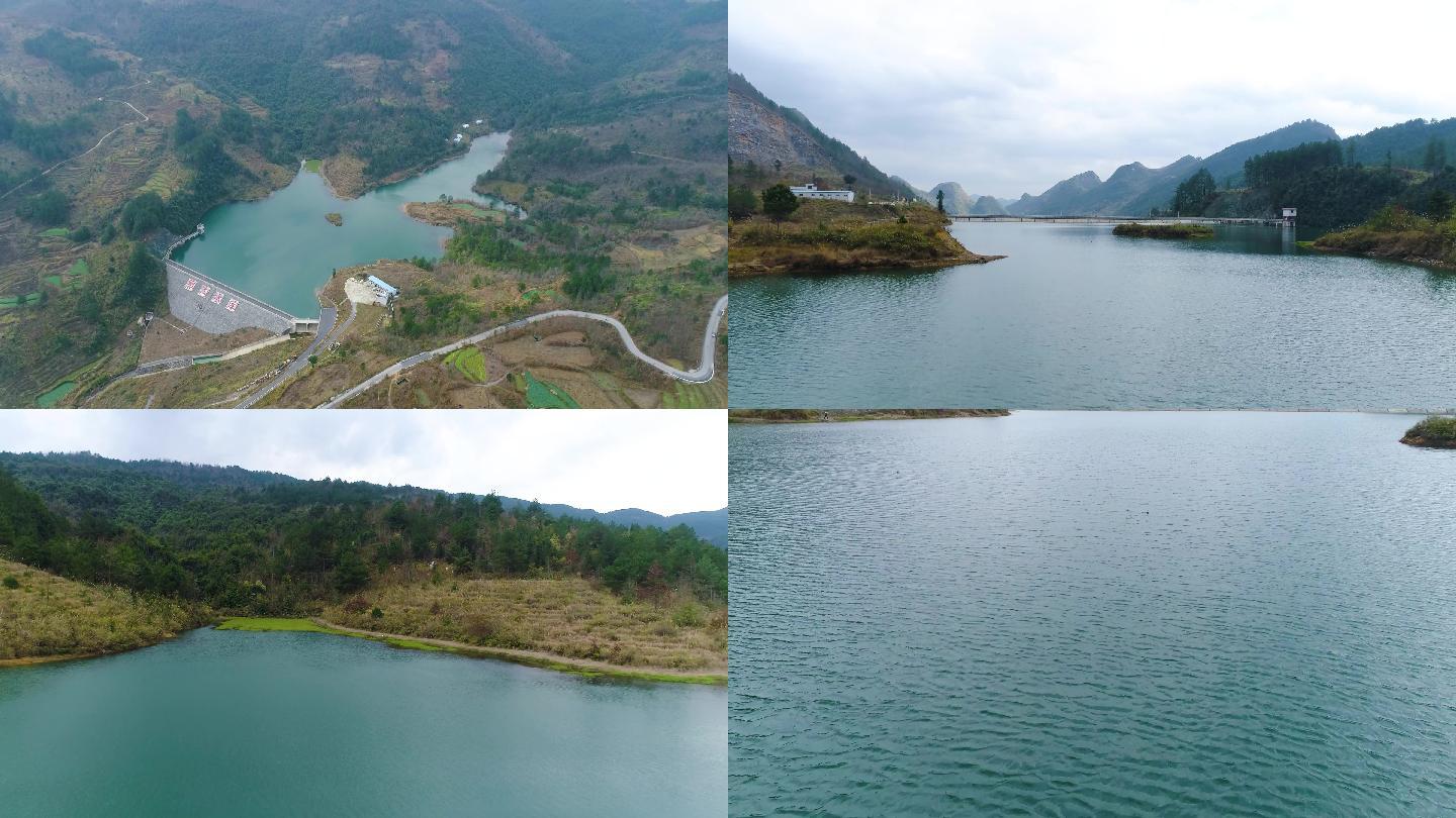 青山绿水湖泊农业灌溉蓄水池