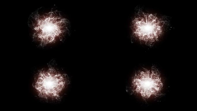 浅红色能量波冲击波粒子