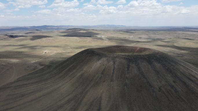 内蒙古乌兰察布乌兰哈达火山 航拍4K