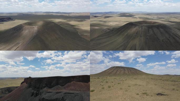 内蒙古乌兰察布乌兰哈达火山 航拍4K