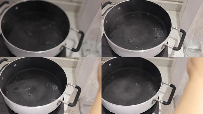 电磁炉煮开水水沸腾电磁炉锅高清50帧