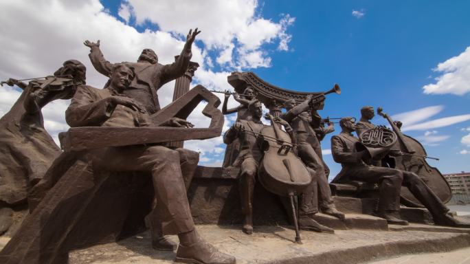 阿拉善欧洲乐团雕塑延时