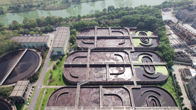 污水处理厂航拍