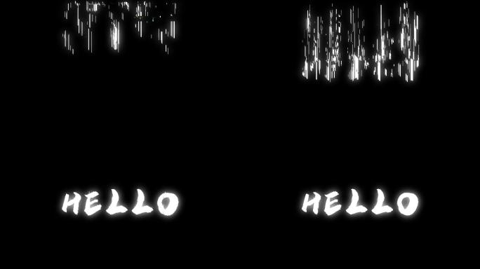 HELLO撕裂干扰掉落文字