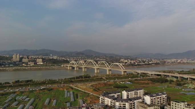 【4K】安康东坝汉江大桥航拍