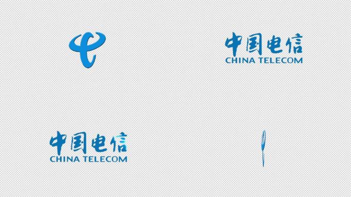 中国电信带透明翻转角标logo
