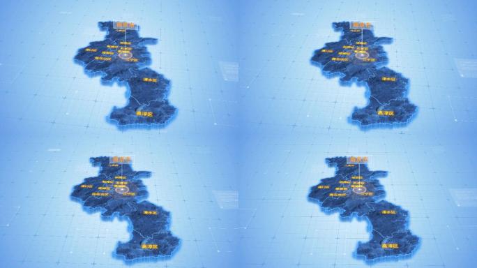 江苏南京市三维地图科技感ae模板