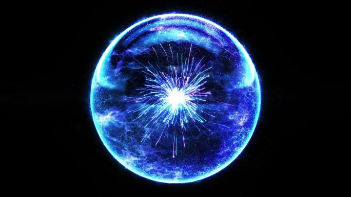 蓝色粒子能量球