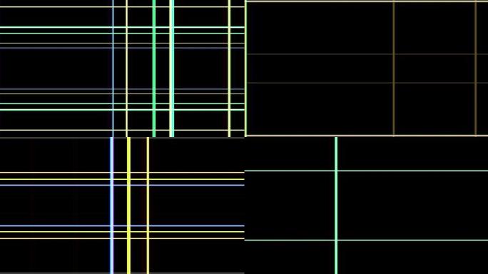 酷炫炫酷几何线条方格色块节奏快闪酒吧vj