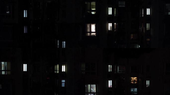 夜晚高楼移动城市夜景4K素材