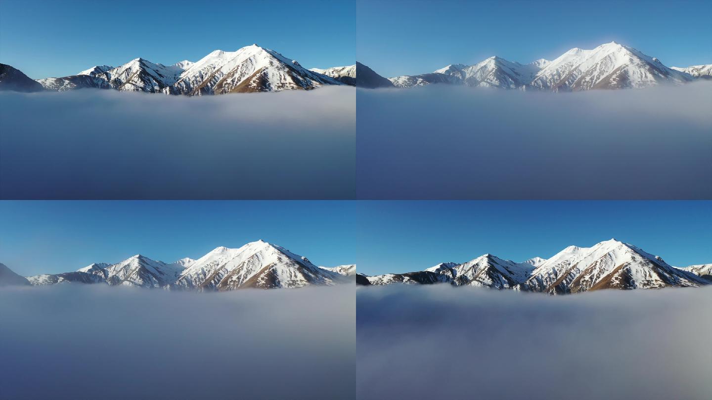 雪山与云海  美丽的藏区