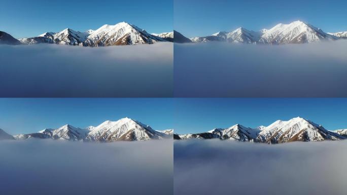 雪山与云海  美丽的藏区