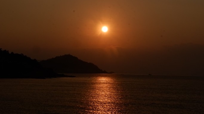 海边日出日落 东山岛