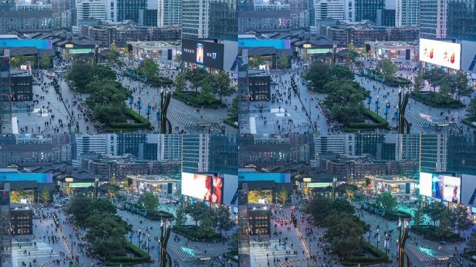 成都春熙路太古里夜景延时摄影4K